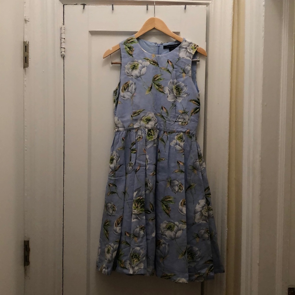 Flowery blue summer dress